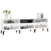 tv-bord 150x30x44,5 cm konstrueret træ hvid højglans