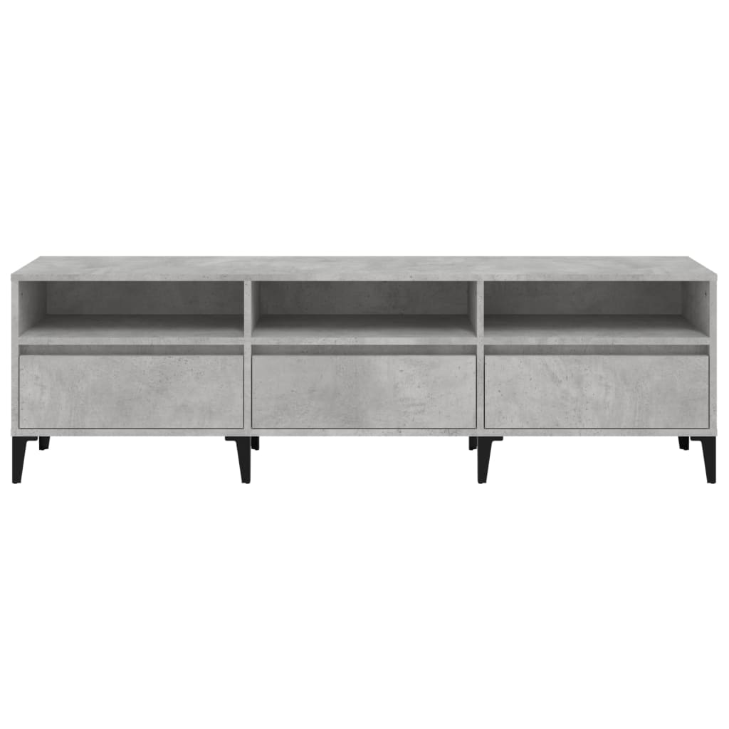 tv-bord 150x30x44,5 cm konstrueret træ betongrå