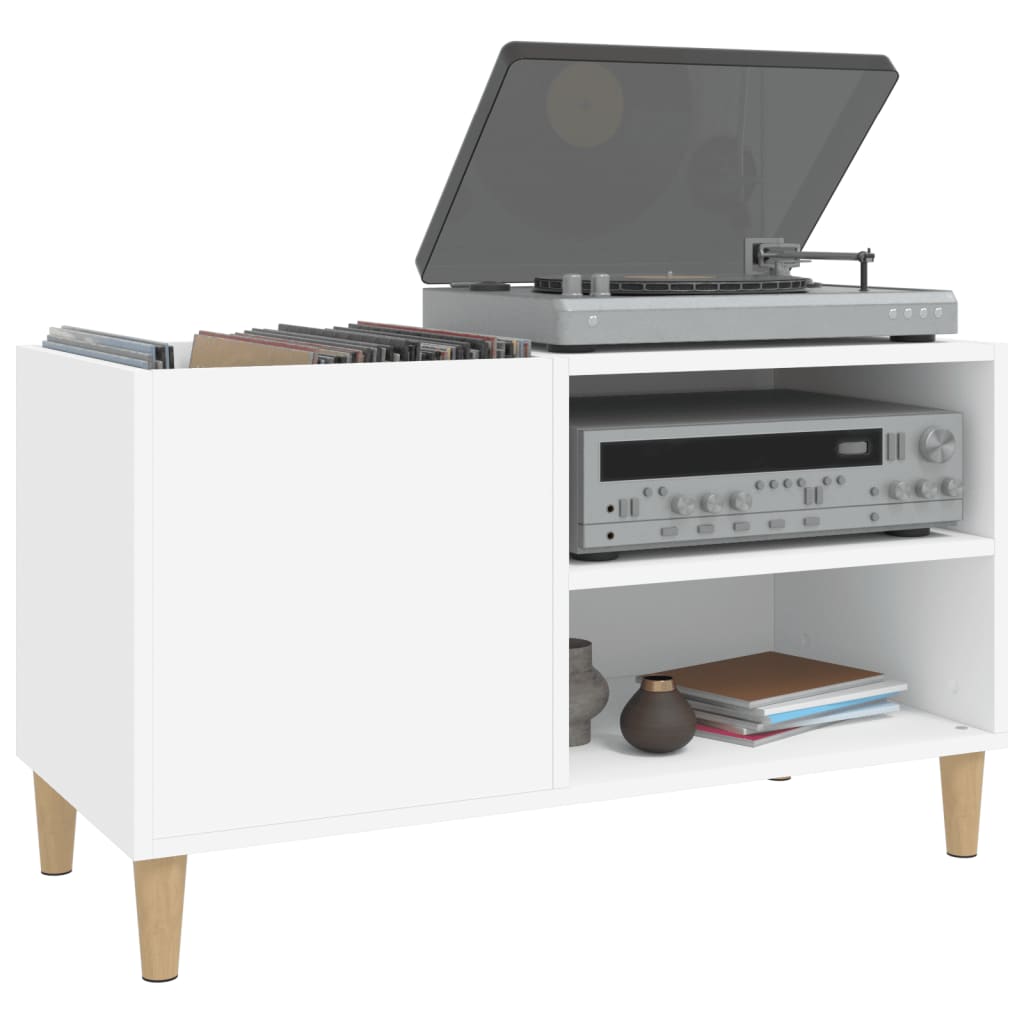 vinylskab 84,5x38x48 cm konstrueret træ hvid