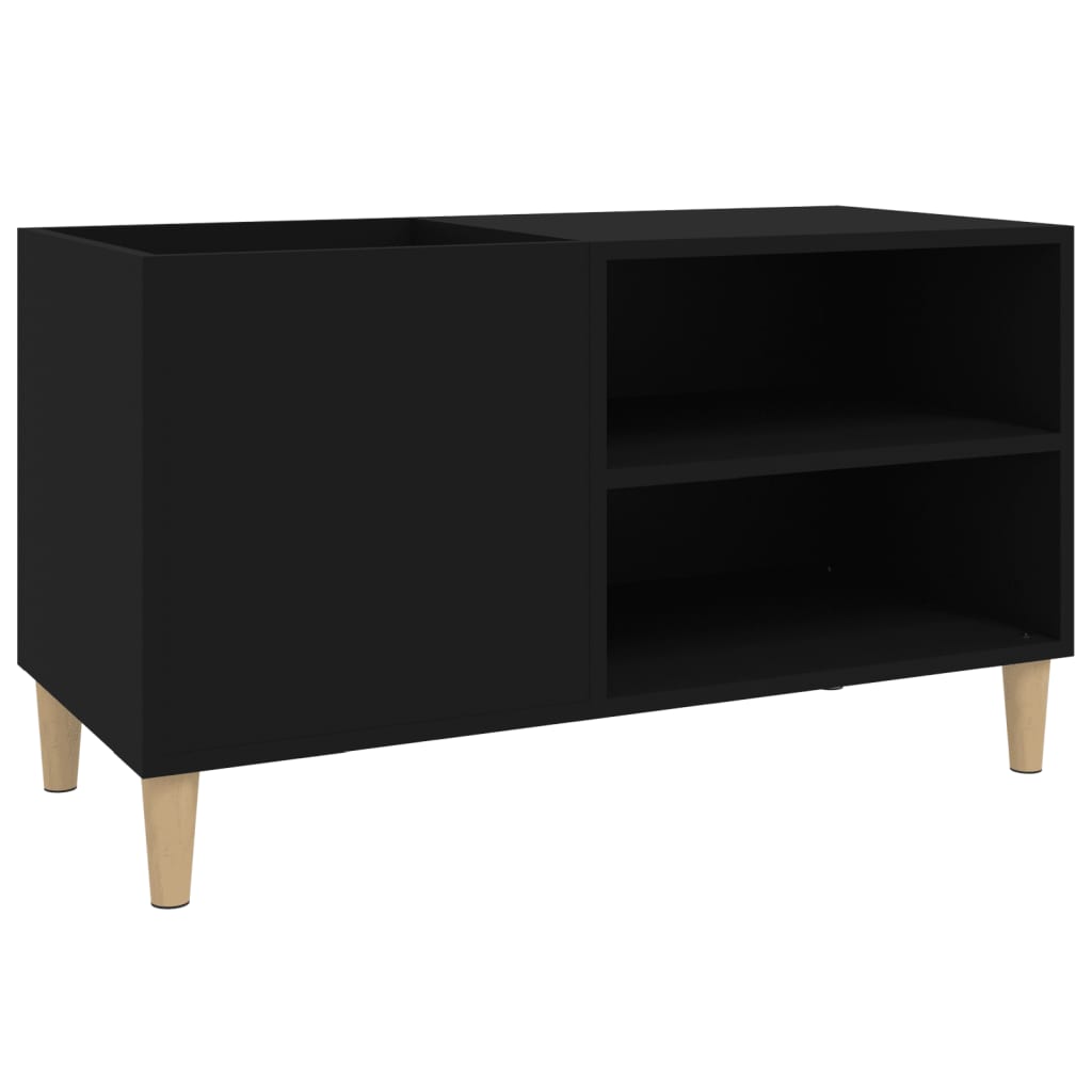 vinylskab 84,5x38x48 cm konstrueret træ sort