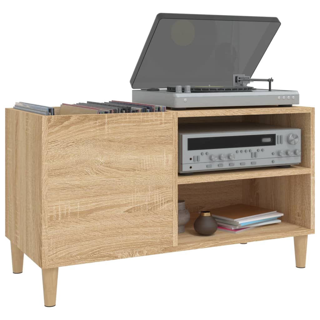 vinylskab 84,5x38x48 cm konstrueret træ sonoma-eg