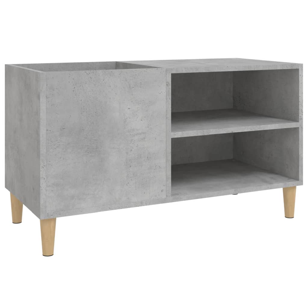 vinylskab 84,5x38x48 cm konstrueret træ betongrå