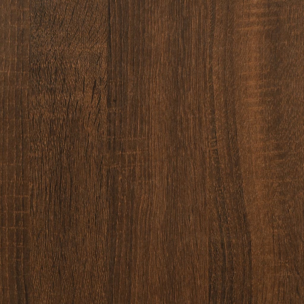 vinylskab 84,5x38x48 cm konstrueret træ brun egetræsfarve