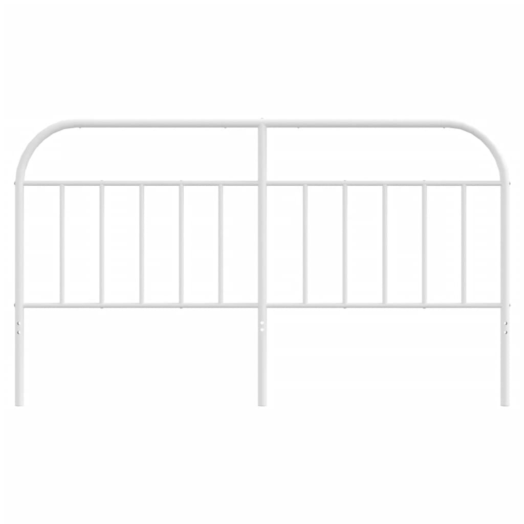 sengegavl 180 cm metal hvid