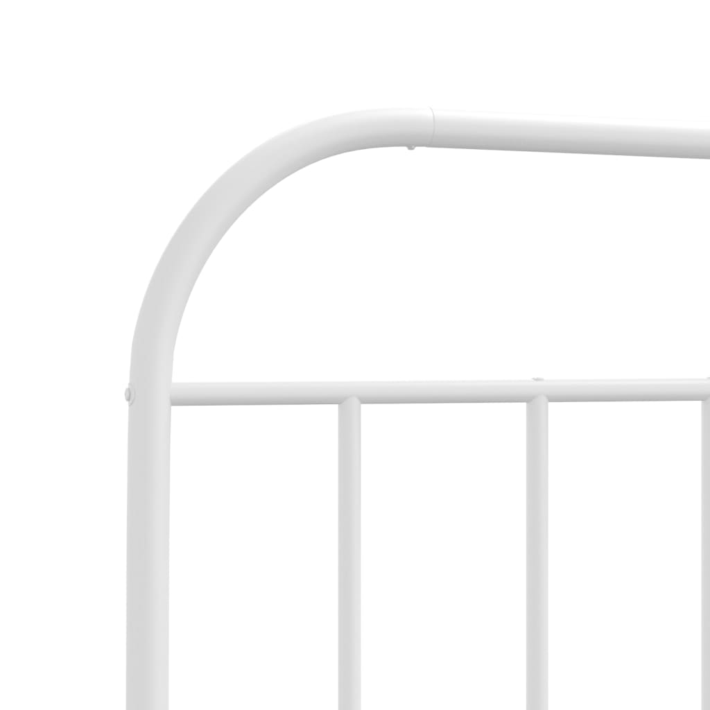 sengegavl 180 cm metal hvid