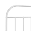sengegavl 180 cm metal hvid