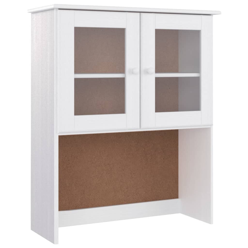 højskab ALTA 77x35x165 cm massivt fyrretræ hvid