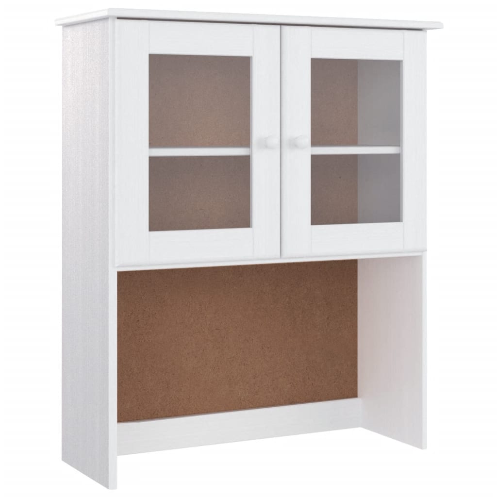 højskab ALTA 77x35x188 cm massivt fyrretræ hvid