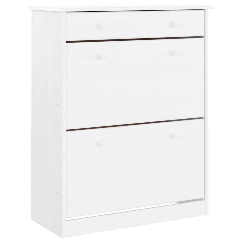 højskab ALTA 77x35x188 cm massivt fyrretræ hvid