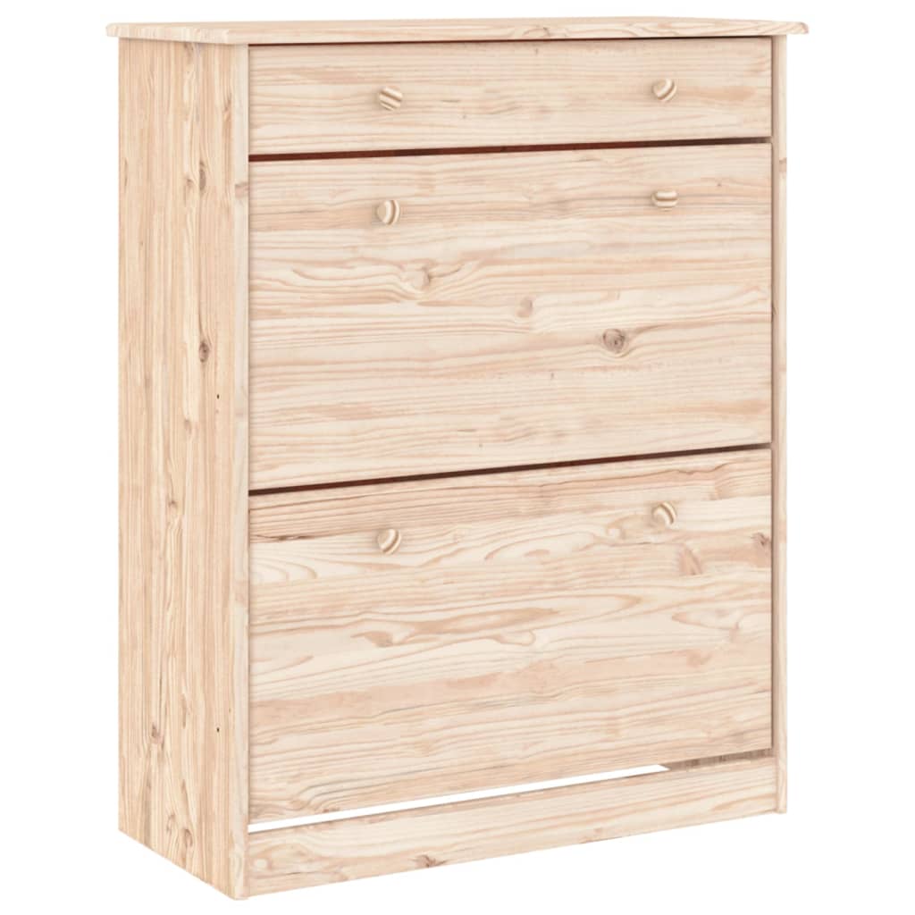 skoskab ALTA 77x35x96 cm massivt fyrretræ