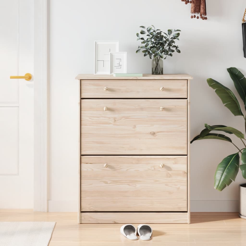 skoskab ALTA 77x35x96 cm massivt fyrretræ