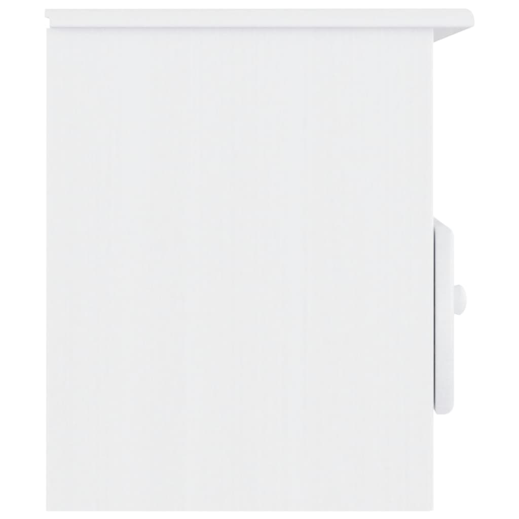 tv-skab med skuffer ALTA 100x35x41 cm massivt fyrretræ hvid