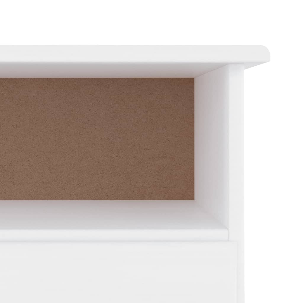tv-skab med skuffer ALTA 100x35x41 cm massivt fyrretræ hvid