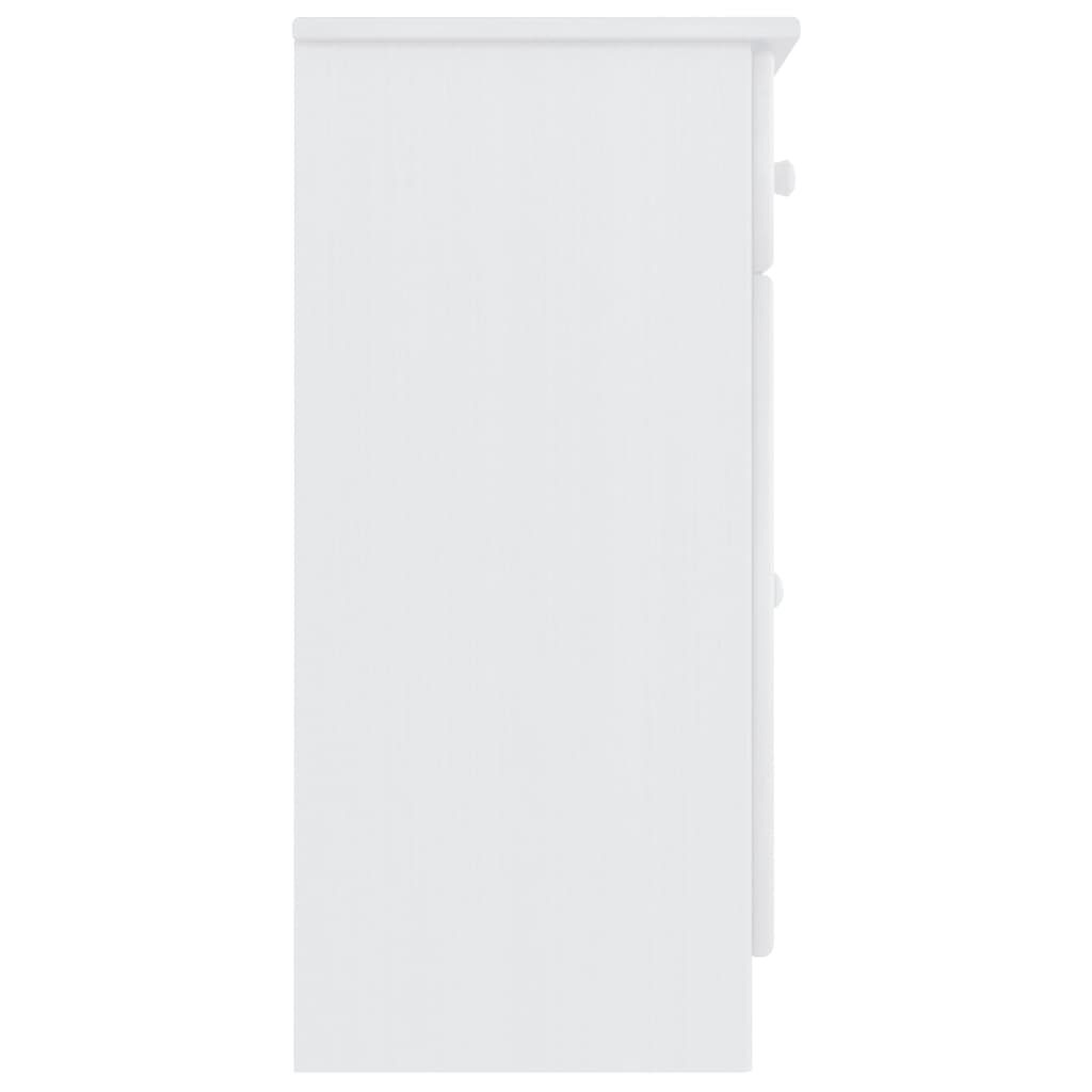 skænk ALTA 77x35x73 cm massivt fyrretræ hvid