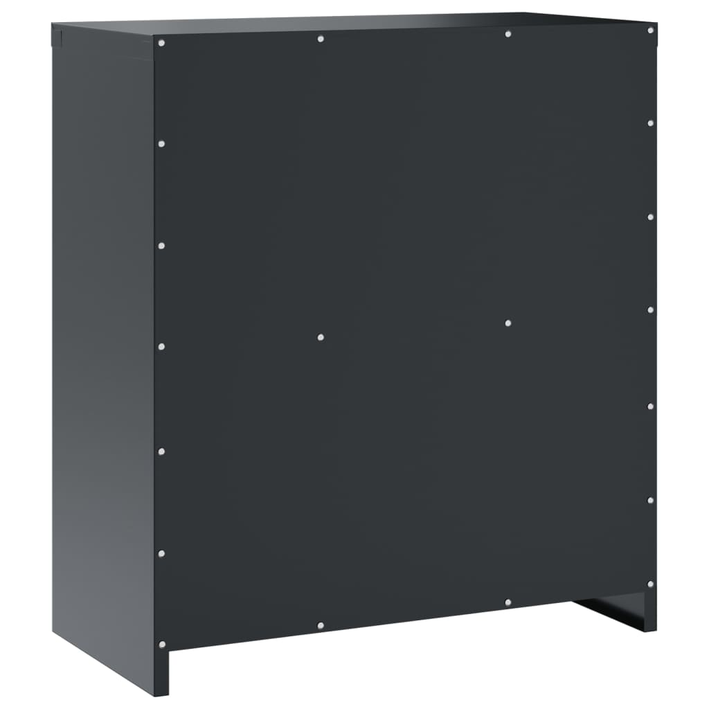 arkivskab 79x40x90 cm stål antracitgrå