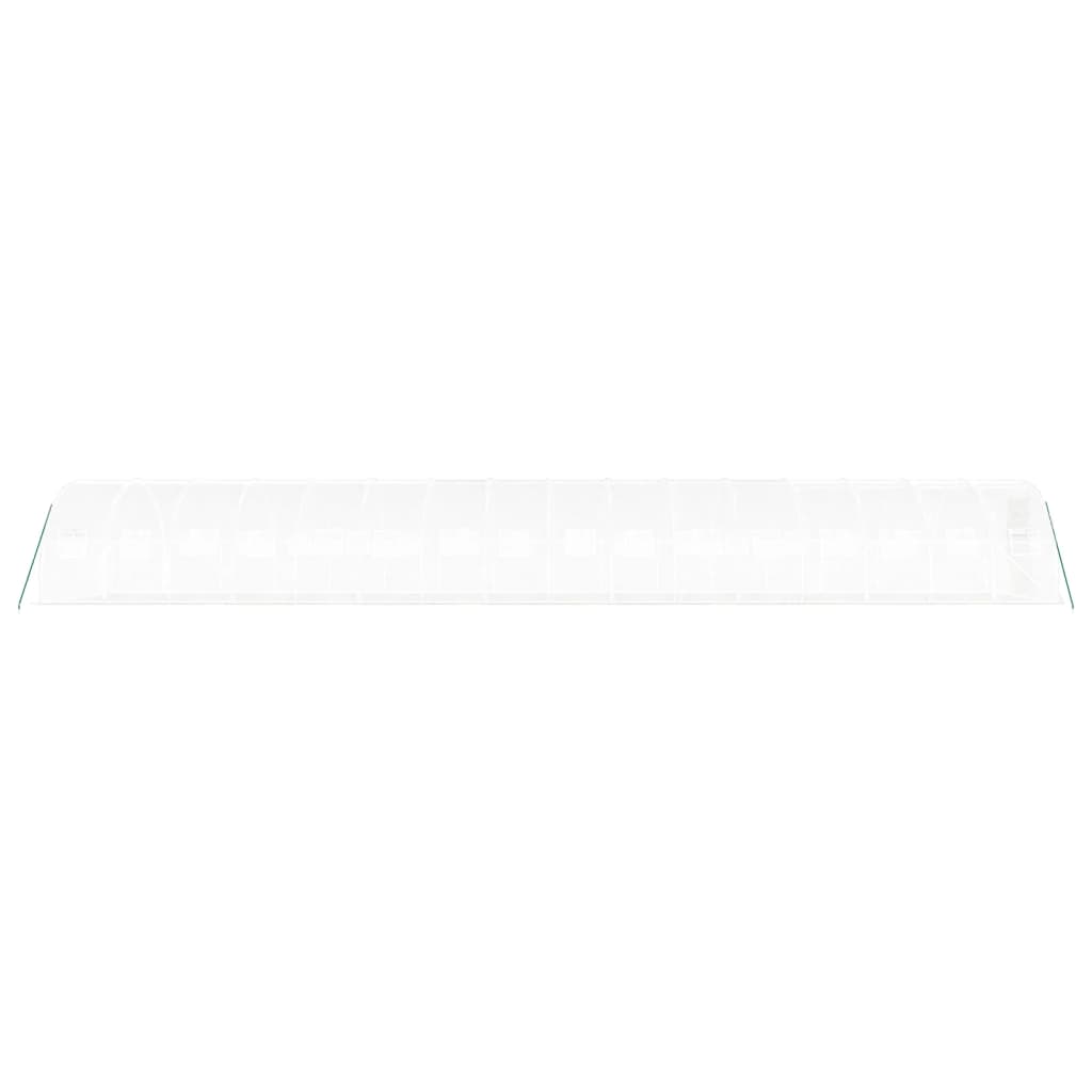 drivhus med stålstel 48 m² 16x3x2 m hvid