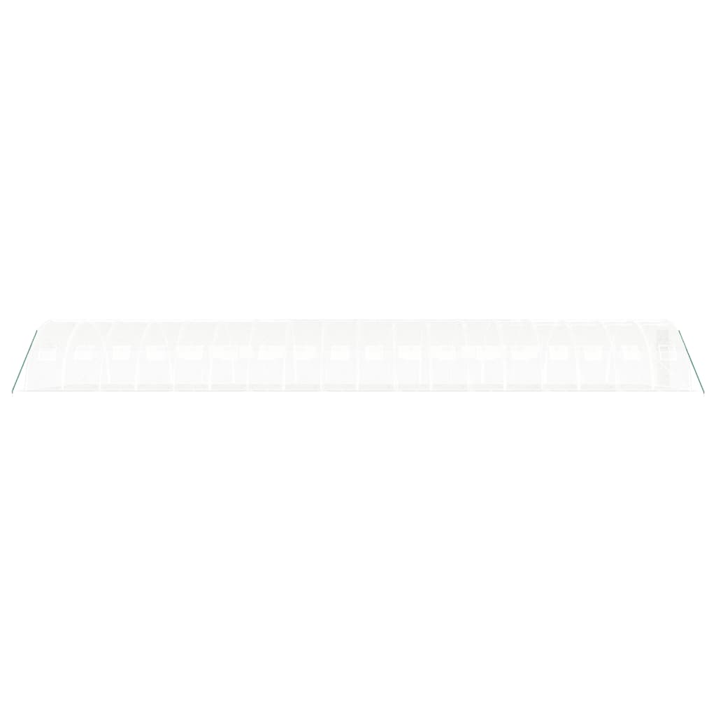 drivhus med stålstel 72 m² 18x4x2 m hvid