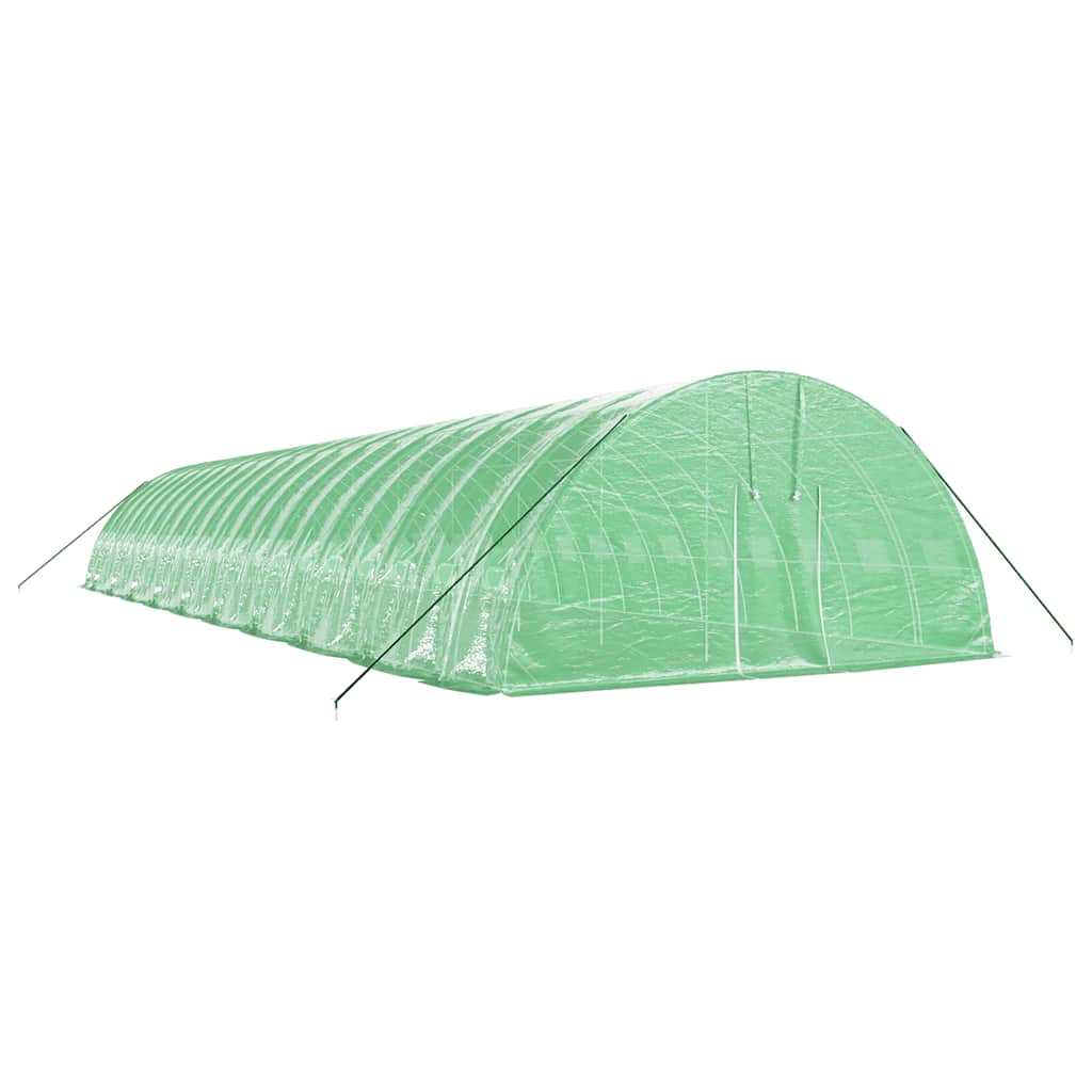drivhus med stålstel 120 m² 20x6x2,85 m grøn