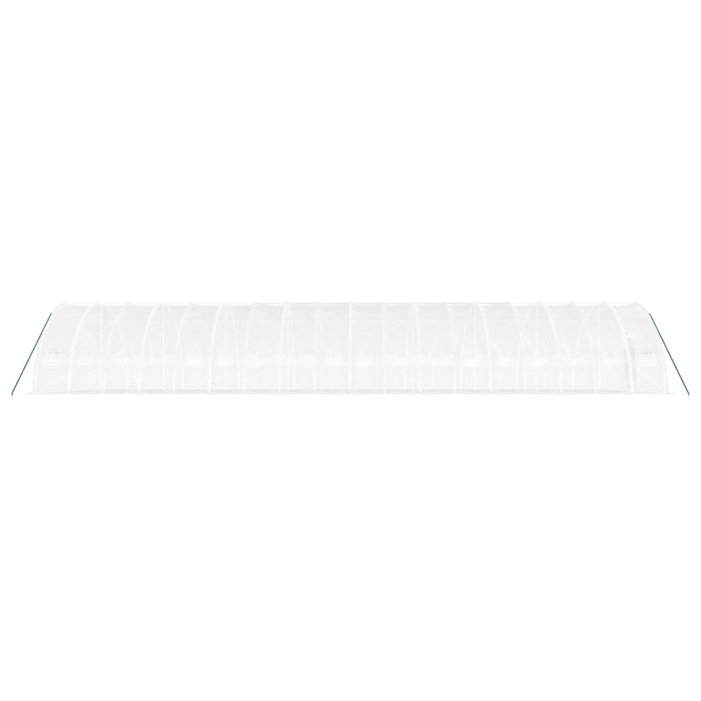 drivhus med stålstel 108 m² 18x6x2,85 m hvid