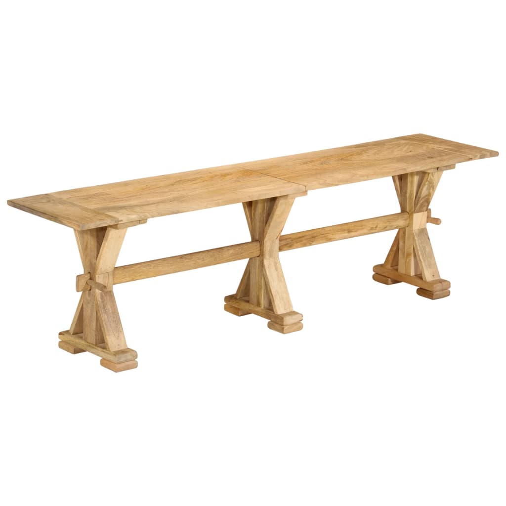 bænk 160x35x45 cm massivt mangotræ