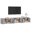 væghængte tv-skabe 3 stk. 80x34,5x40 cm grå sonoma-eg