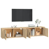 væghængte tv-skabe 2 stk. 100x34,5x40 cm sonoma-eg