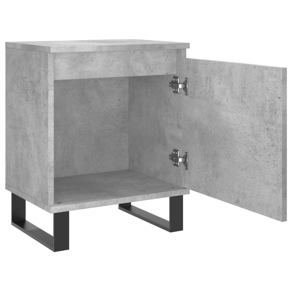 sengebord 40x30x50 cm konstrueret træ betongrå