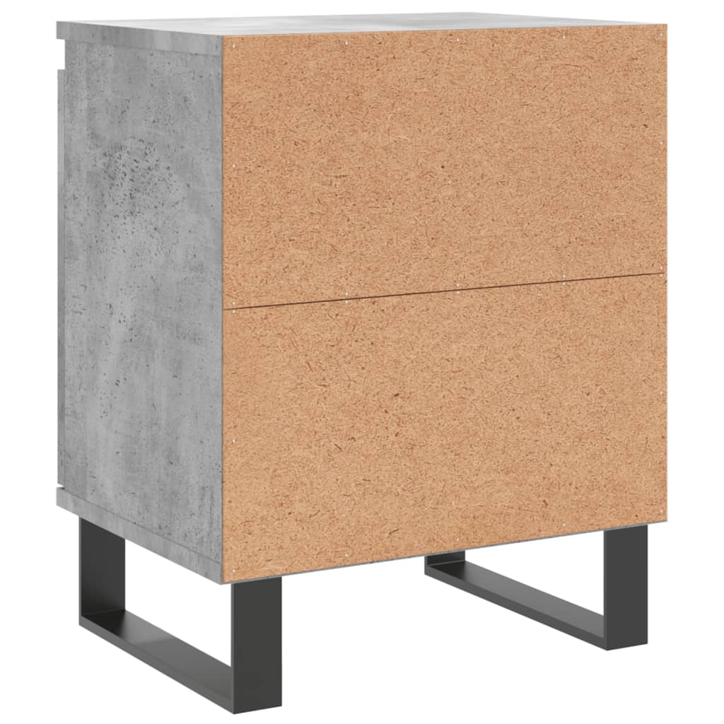 sengebord 40x30x50 cm konstrueret træ betongrå
