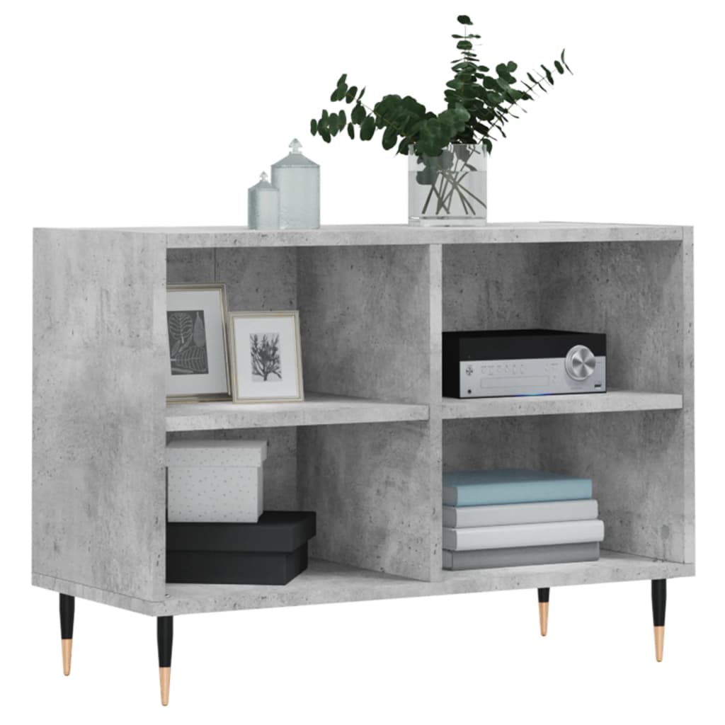 tv-bord 69,5x30x50 cm konstrueret træ betongrå