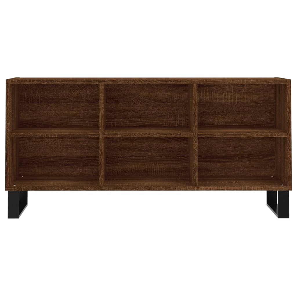 tv-bord 103,5x30x50 cm konstrueret træ brun egetræsfarve