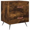 sengeborde 2 stk. 40x35x47,5 cm konstrueret træ røget egetræ