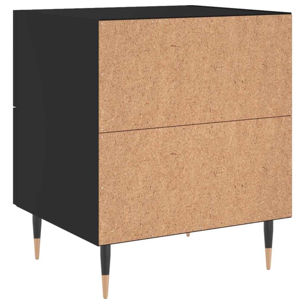 sengebord 40x35x47,5 cm konstrueret træ sort