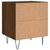 sengeborde 2 stk. 40x35x47,5 cm konstrueret træ brunt egetræ