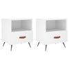 sengeborde 2 stk. 40x35x47,5 cm konstrueret træ hvid
