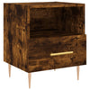 sengeborde 2 stk. 40x35x47,5 cm konstrueret træ røget egetræ