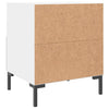 sengeborde 2 stk. 40x35x47,5 cm konstrueret træ hvid