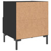 sengeborde 2 stk. 40x35x47,5 cm konstrueret træ sort