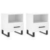 sengeborde 2 stk. 40x35x47,5 cm konstrueret træ hvid