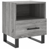 sengeborde 2 stk. 40x35x47,5 cm konstrueret træ grå sonoma-eg