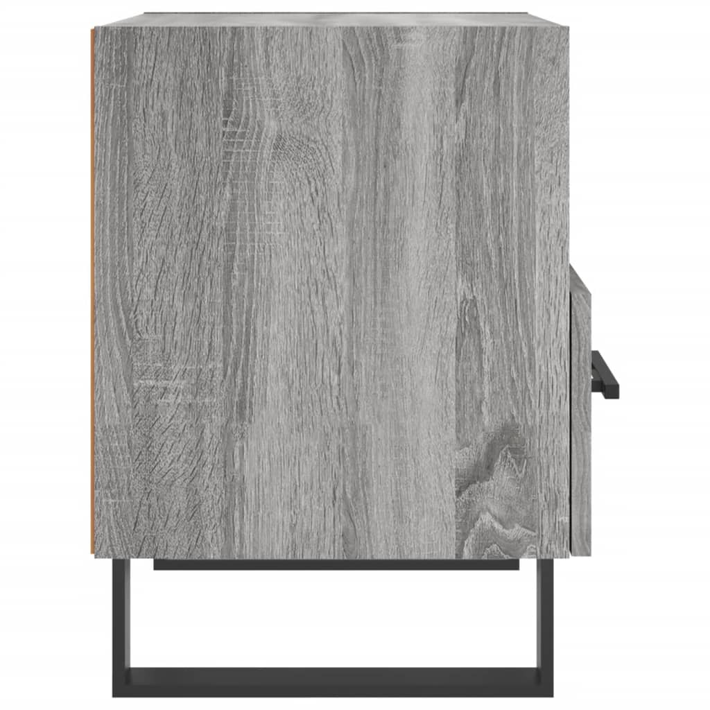 sengeborde 2 stk. 40x35x47,5 cm konstrueret træ grå sonoma-eg
