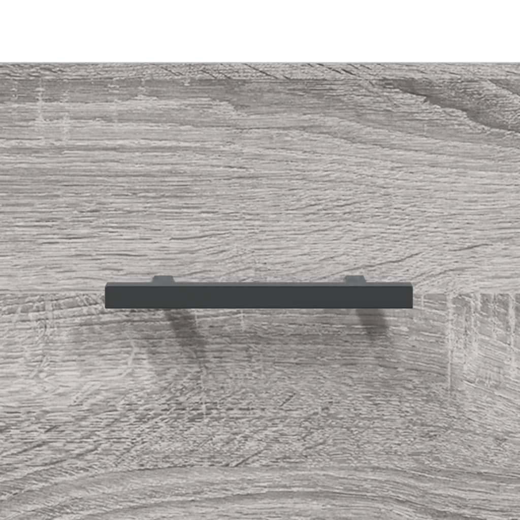 sengeborde 2 stk. 40x35x47,5 cm konstrueret træ grå sonoma-eg