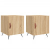 sengeborde 2 stk. 40x40x50 cm konstrueret træ sonoma-eg