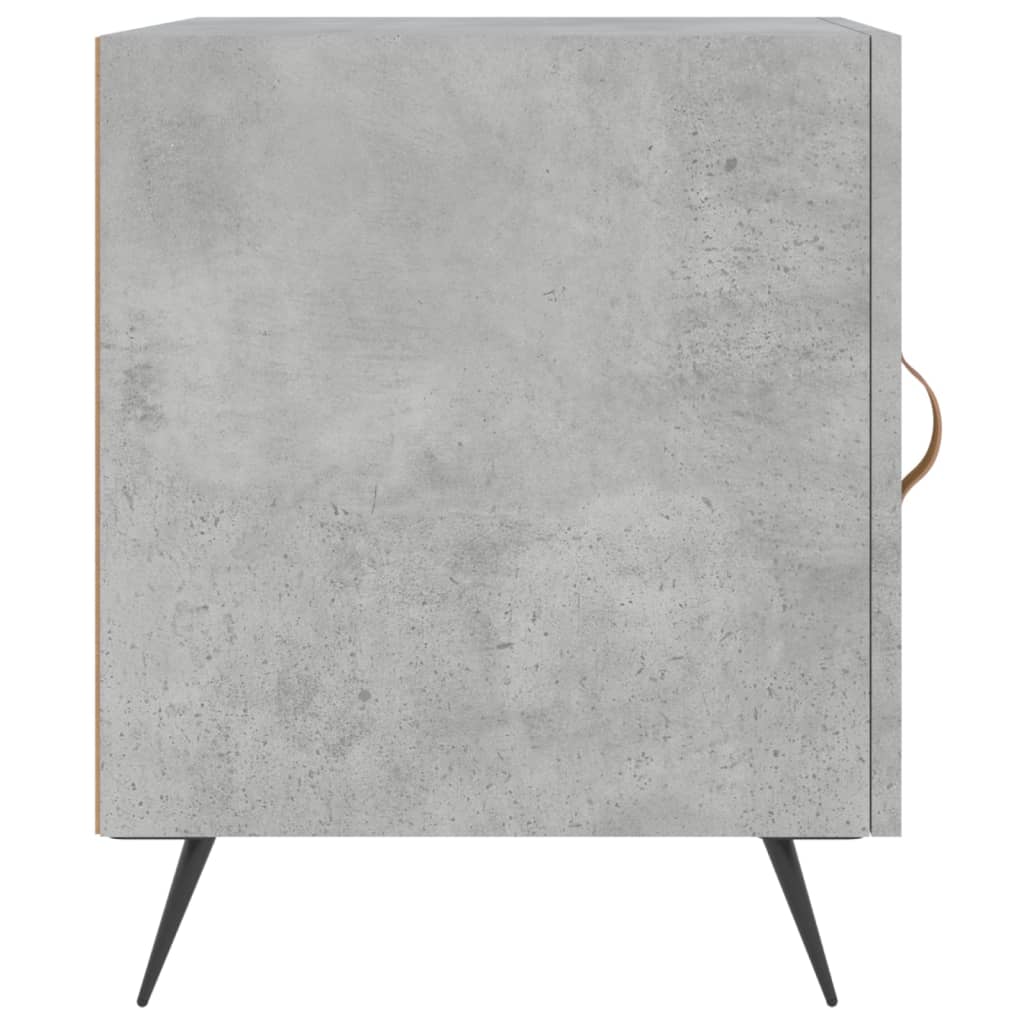 sengebord 40x40x50 cm konstrueret træ betongrå