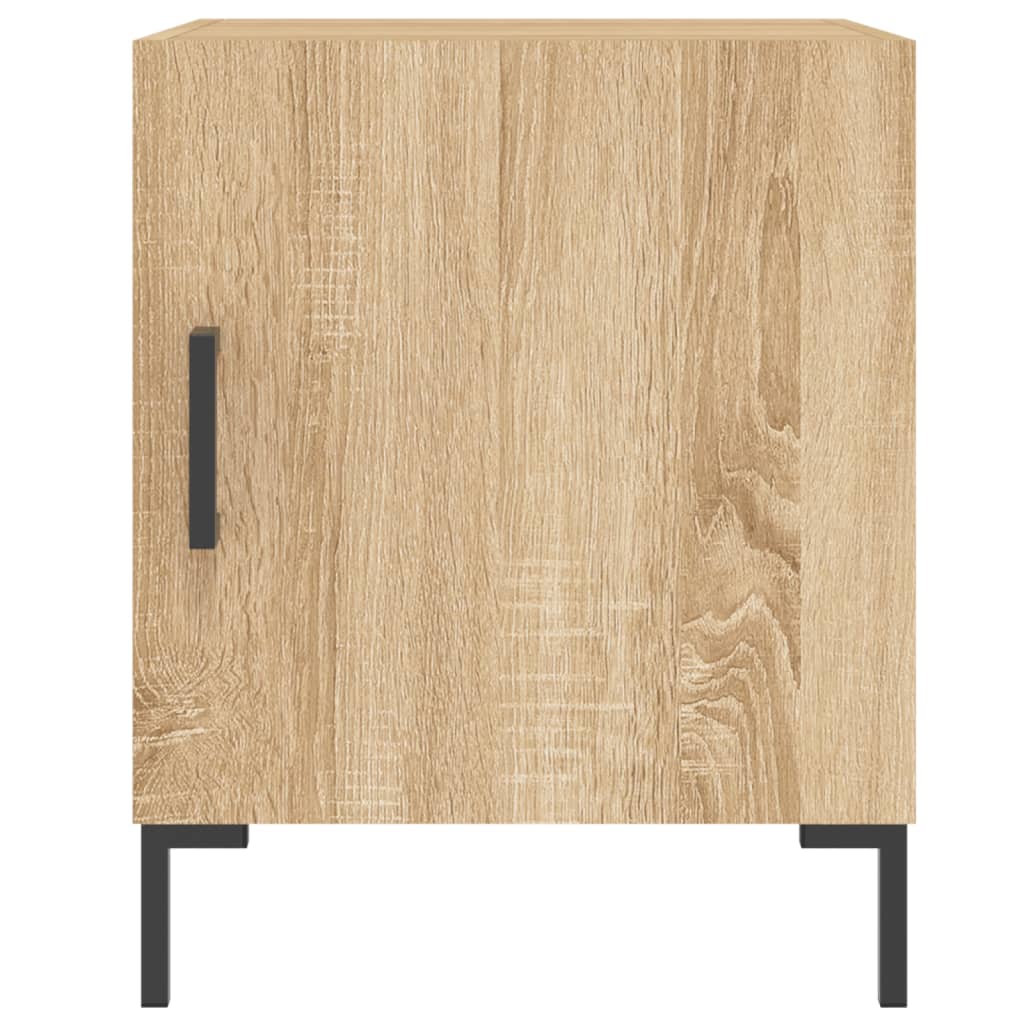 sengeborde 2 stk. 40x40x50 cm konstrueret træ sonoma-eg