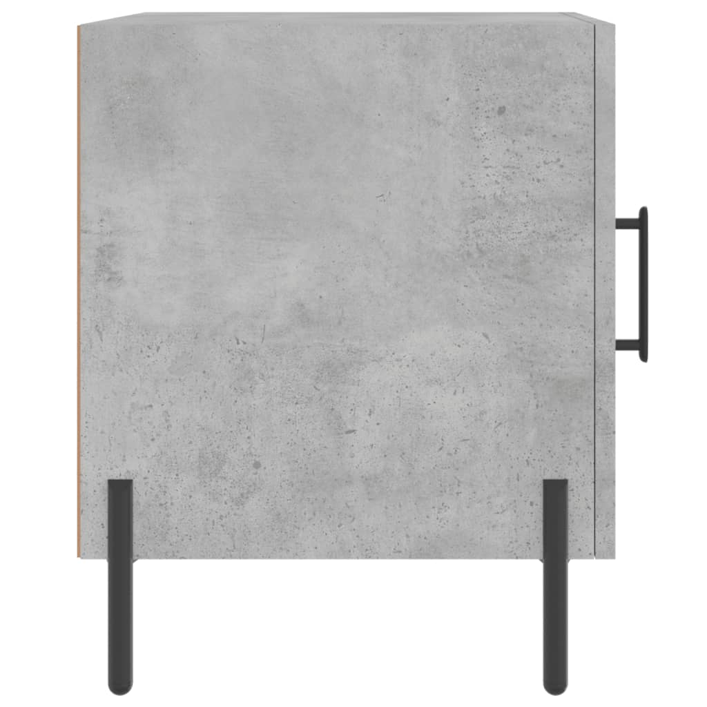 sengeborde 2 stk. 40x40x50 cm konstrueret træ betongrå