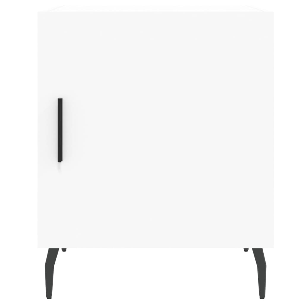 sengeborde 2 stk. 40x40x50 cm konstrueret træ hvid