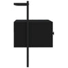 væghængt tv-bord 60,5x30x51 cm konstrueret træ sort