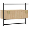 væghængt tv-bord 60,5x30x51 cm konstrueret træ sonoma-eg