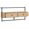 væghængt tv-bord 100,5x30x51 cm konstrueret træ sonoma-eg