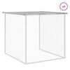 hønsebur med tag 403x98x90 cm galvaniseret stål lysegrå